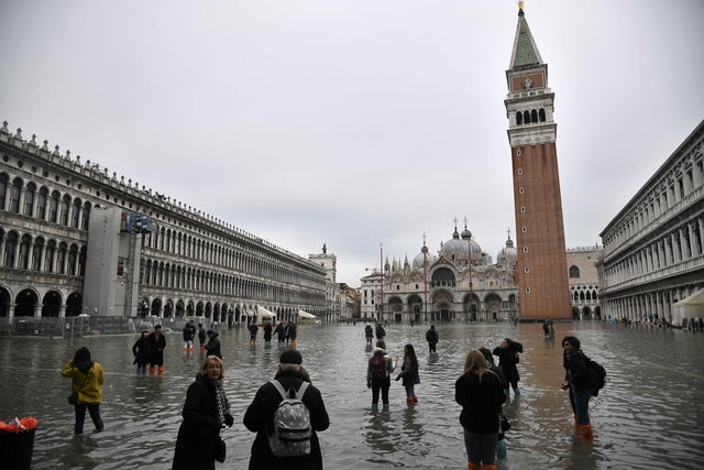 Italy Venice high tide