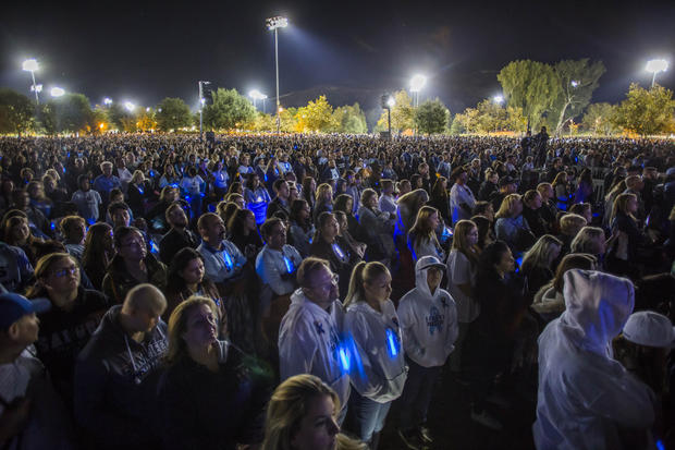 Santa Clarita Community Holds Vigil For Those Killed And Injured In Saugus High School Shooting 