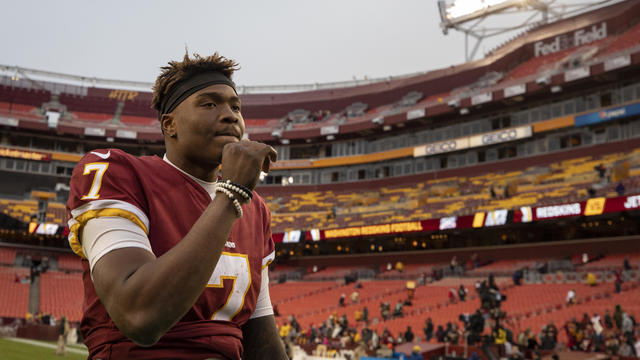 Dwayne Haskins, Washington Redskins quarterback, missed the last play of  the game taking a selfie