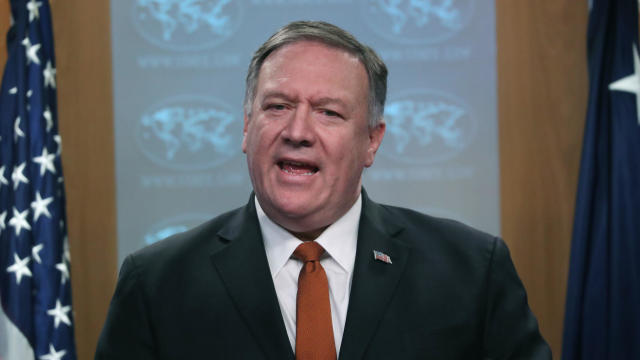 Secretary Of State Pompeo Holds At Press Briefing On Iran At The State Department 