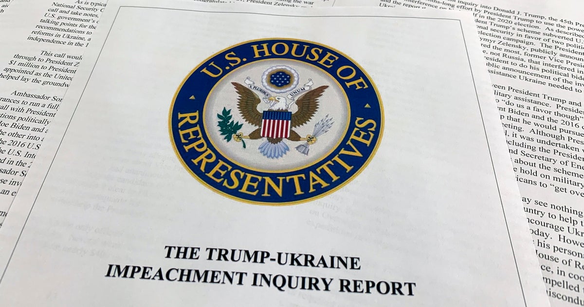 House impeachment report: Democrats release report on Trump and Ukraine ...