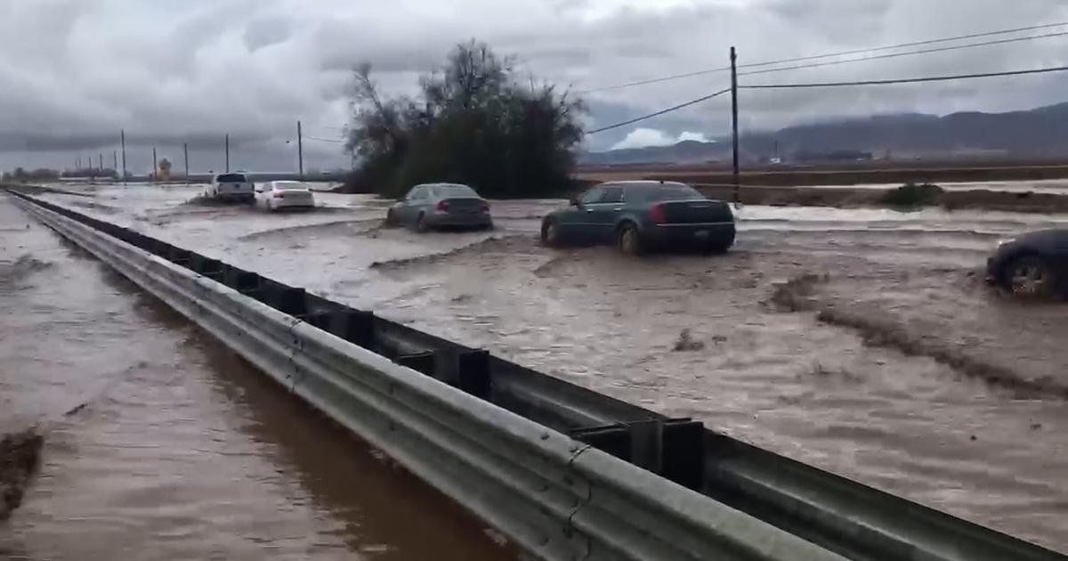 Heavy Flooding Closes Lanes Of Highway 101 In Monterey Co., Flood