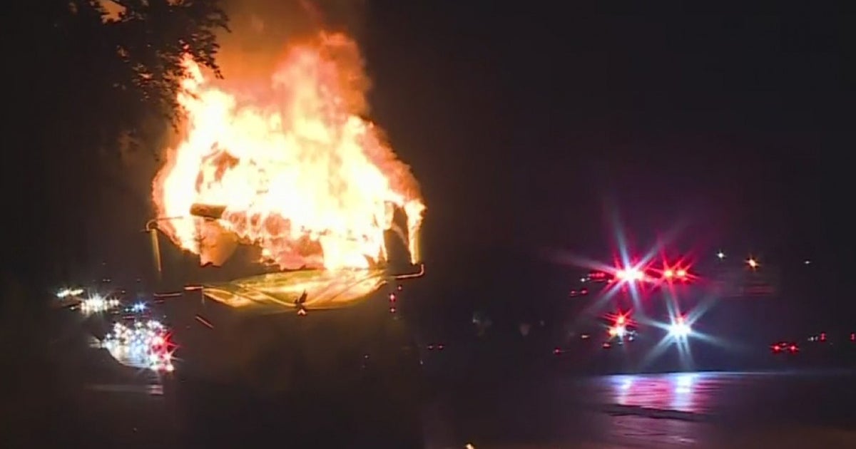 VIDEO: Big Rig Catches Fire Along I-80 In Citrus Heights - CBS Sacramento