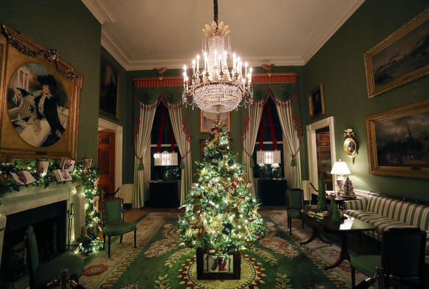 The White House Previews Decor For The Holiday Season 
