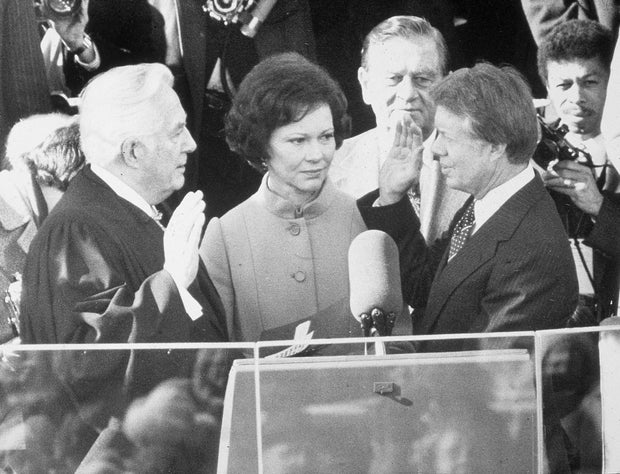 Jimmy Carter is sworn in as president