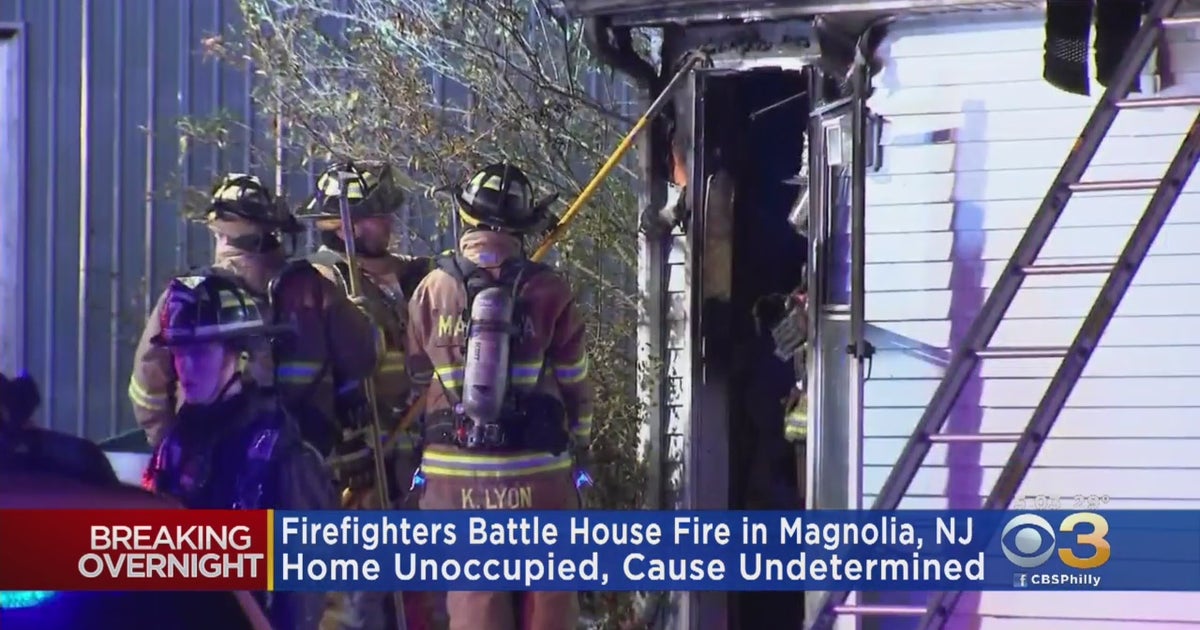 Firefighters Battle Overnight House Fire In Magnolia - CBS Philadelphia