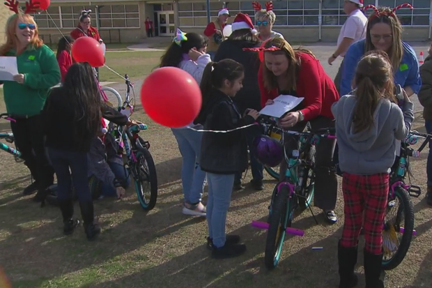Students at Joy James Elementary in Fort Worth receive free bikes 