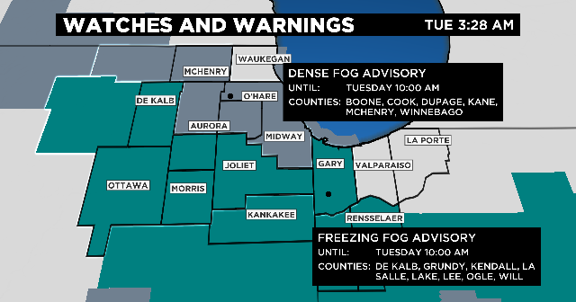 Chicago Weather: Dense Fog Advisory In Effect, Low Visibility - CBS Chicago
