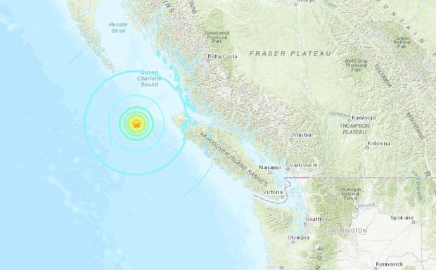 Magnitude 6.3 Earthquake Hits Off The Coast Of British Columbia 