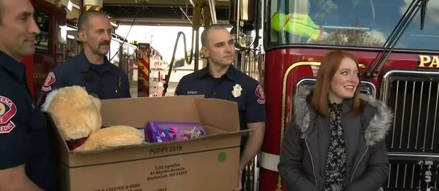 Pasadena Firefighters Replace Gifts Destroyed In Apartment Fire For Mother, Young Daughter 