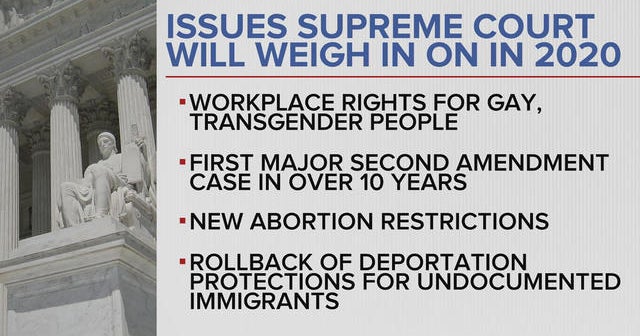 Supreme Court to rule on divisive political issues in 2020 - CBS News