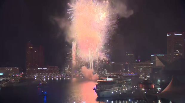 New Year's Fireworks Inner Harbor 14 