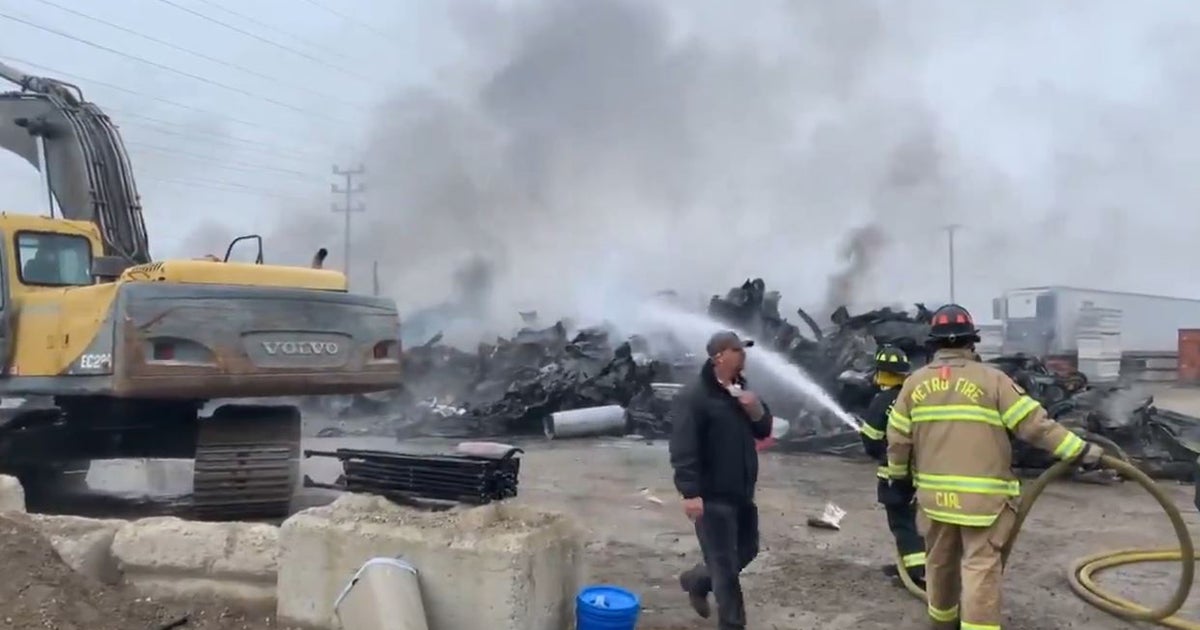 Recycling Fire Prompts Road Closure In Rural Sacramento - CBS Sacramento