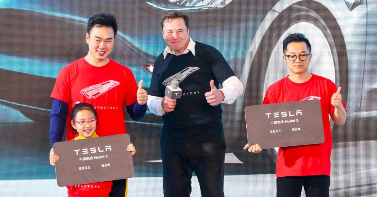 WATCH: Elon Musk Busts Move At Tesla Event In China - CBS San