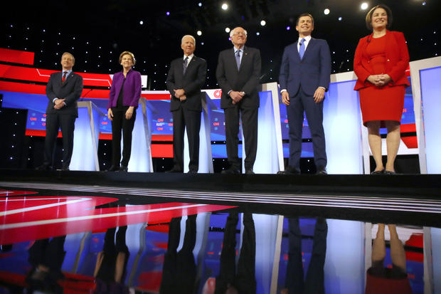 Democratic Presidential Candidates Participate In Presidential Primary Debate In Des Moines, Iowa 