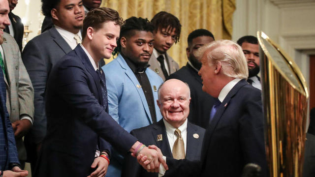 President Trump Welcomes College Football Champions LSU Tigers To The White House 