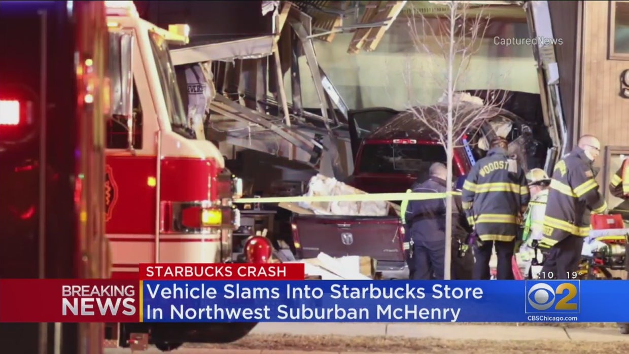 Five Injured When Vehicle Slams Into Starbucks In McHenry, Causing(02)