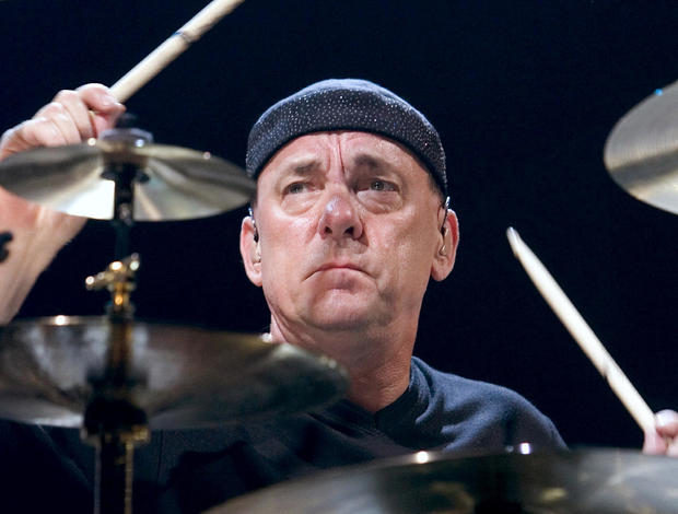 FILE PHOTO - Rush drummer Neil Peart performs during a sold-out show at the MGM Grand Garden Arena in Las Vegas 