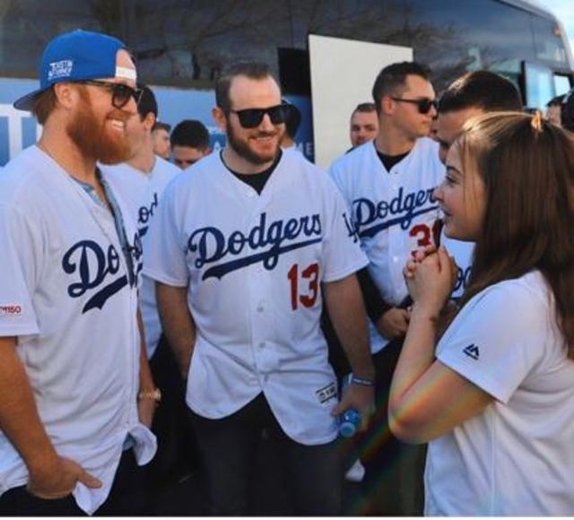 Los Angeles Dodgers High End Santa Hat