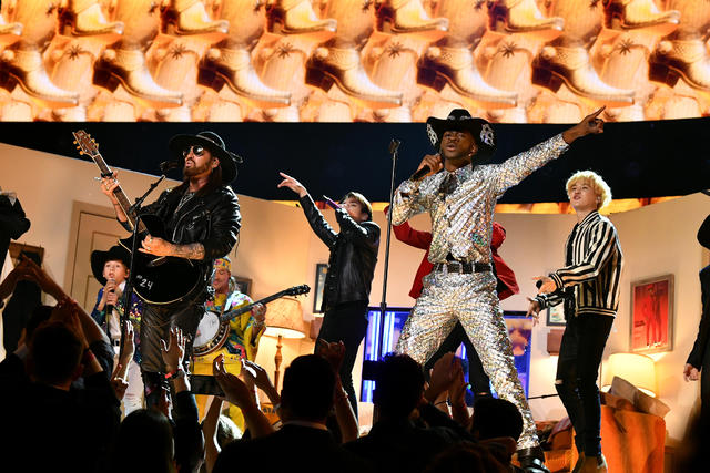 Lil Nas X rips through 'Old Town Road' with BTS, Billy Ray Cyrus