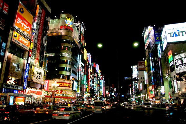 Yasukuni Dori - the main drag of Shinjuku. Think "Lost in 