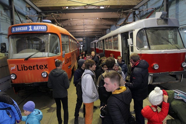 Tour of tram depot in Dnipro 