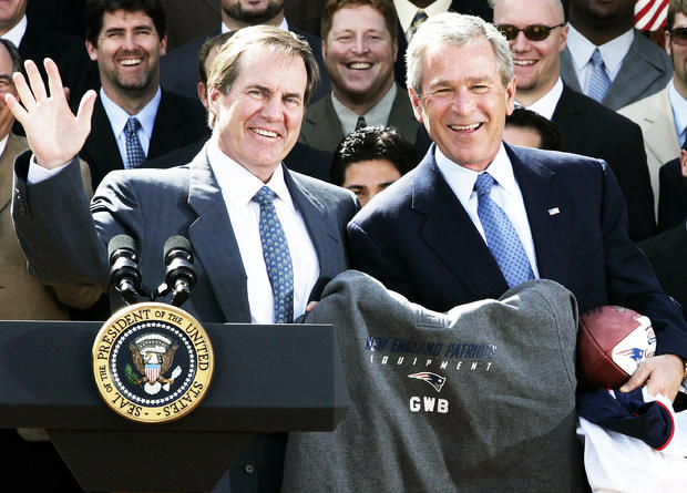 Bill Belichick and President George W. Bush 