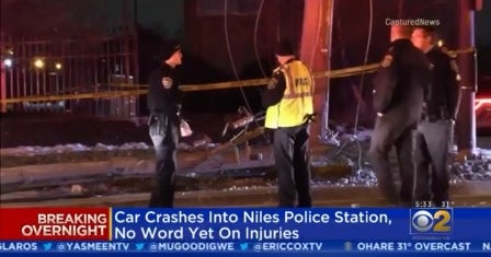 Car Crashes Into Niles Police Station, Driver Killed CBS Chicago