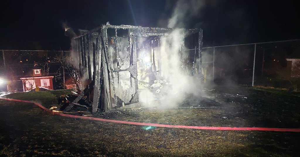 Storage Structure At New Emerson Elementary School Catches Fire CBS