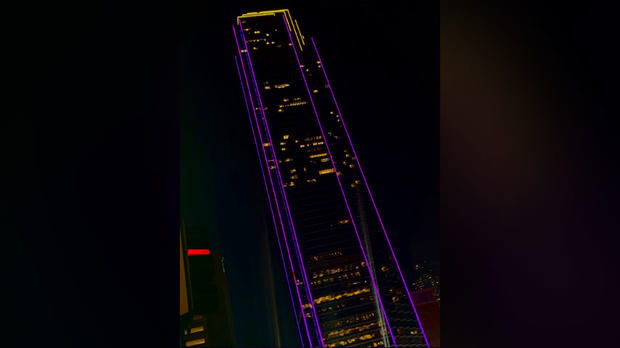 Downtown Dallas Lit In Purple, Gold As Lakers Prepare For First Game Since Kobe Bryant Death 