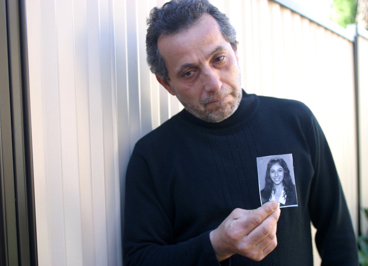 Tony Nassif, with a photograph of his 18-year-old daughter Jehan Nassif, who die
