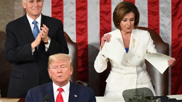 Pelosi tears up speech — 2020 State of the Union 