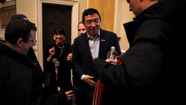 Andrew Yang Campaigns Across New Hampshire Ahead Of Nation's First Primary 