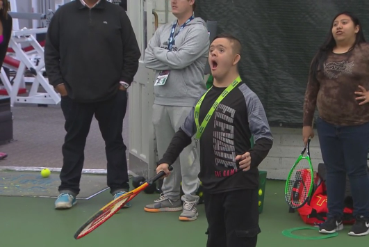RBC Championships of Dallas tennis clinic for special needs students 