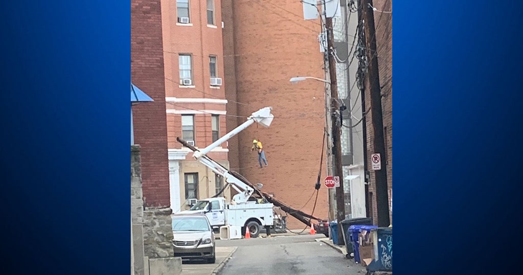 Utility Worker Taken To Hospital After Pole Falls Onto Bucket Truck ...