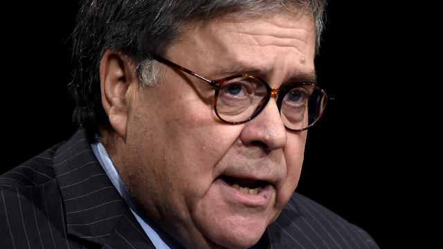 U.S. Attorney General William Barr participates in an awards ceremony for 19 law enforcement officers for their efforts in criminal investigations, field operations and innovations in community policing in the Great Hall of the Justice Department in Washi 