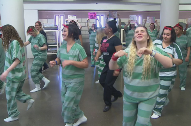 Dallas County Jail inmates dancing 