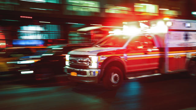 Motion blur ambulance United States 