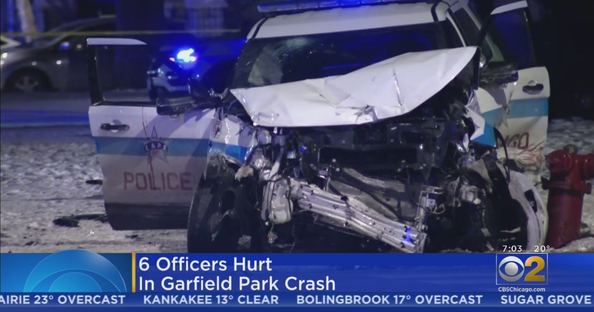 Six Chicago Police Officers Injured in Garfield Park Crash - CBS Chicago