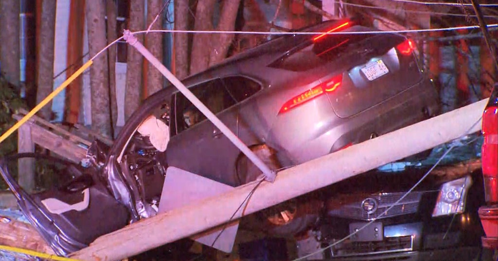 Car Ends Up On Top Of Vehicle After Lawrence Crash CBS Boston