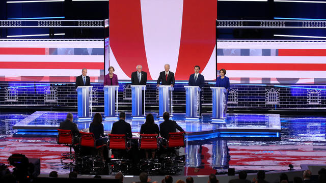 Democratic Presidential Candidates Debate In Las Vegas Ahead Of Nevada Caucuses 