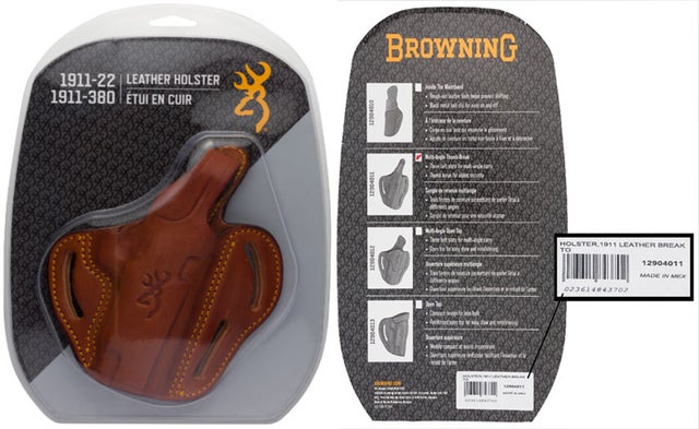 Browning Leather Pistol Holster - Multi-Angle Thumb Break 