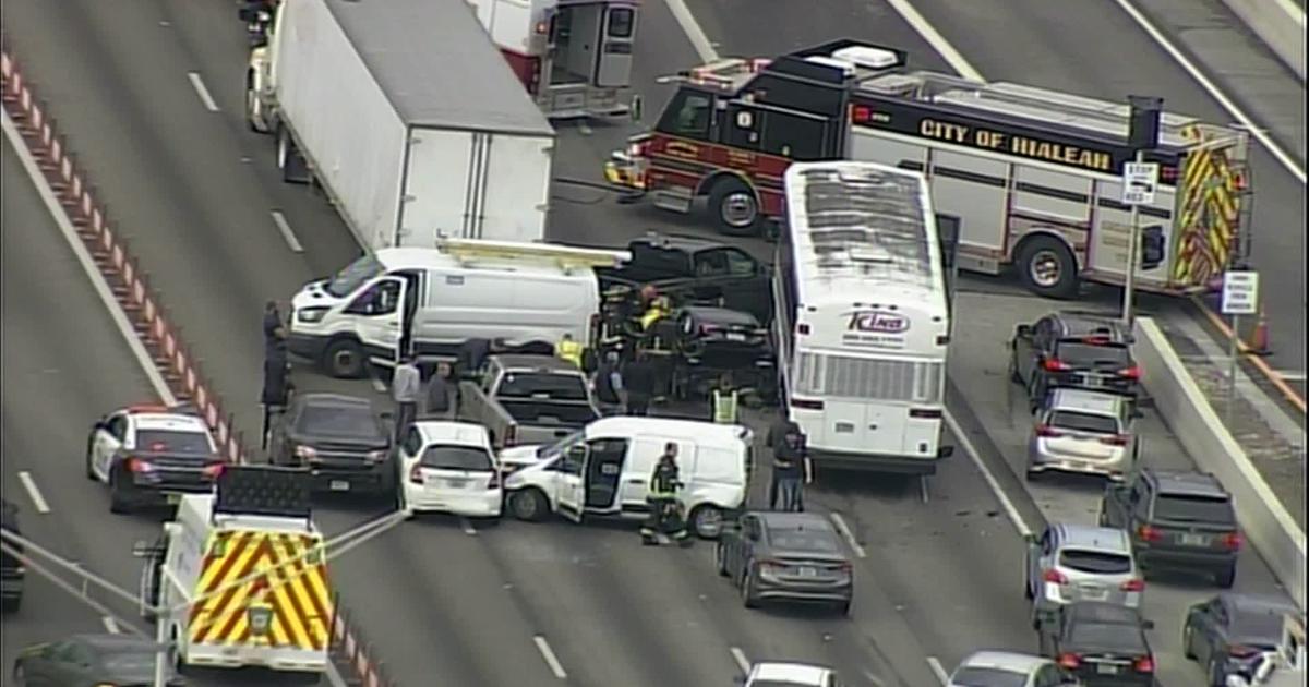 Eight Vehicle Crash Snarled Traffic On Palmetto Expressway During Rush