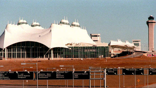 The new Denver International Airport, shown here 0 