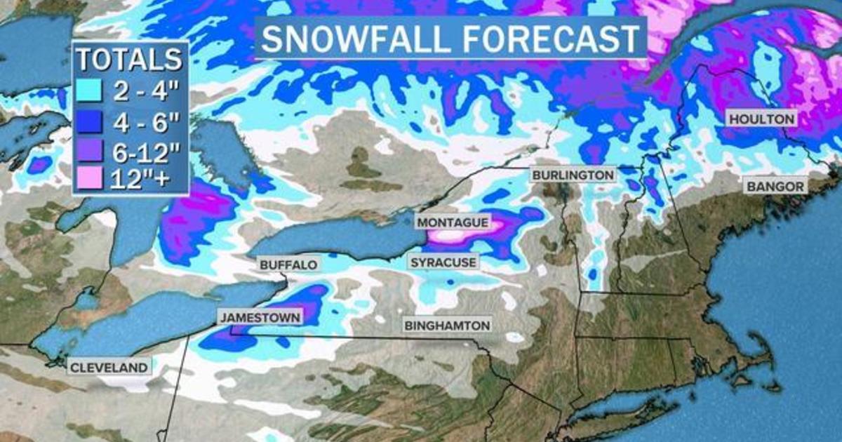 Lakeeffect snow to bury parts of upstate New York CBS News