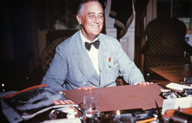 Franklin D. Roosevelt At His Desk 