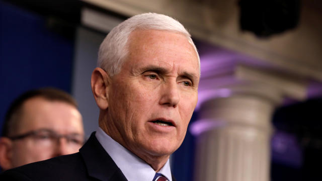 Vice President Mike Pence speaks during a news conference on the coronavirus crisis in Washington March 22, 2020. 