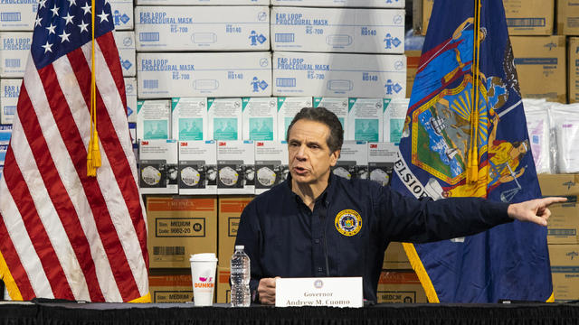 NY Governor Andrew Cuomo Holds Daily Briefing At Javits Center 