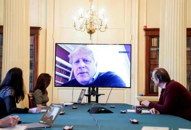 Britain's PM Johnson chairs COVID-19 meeting in London 