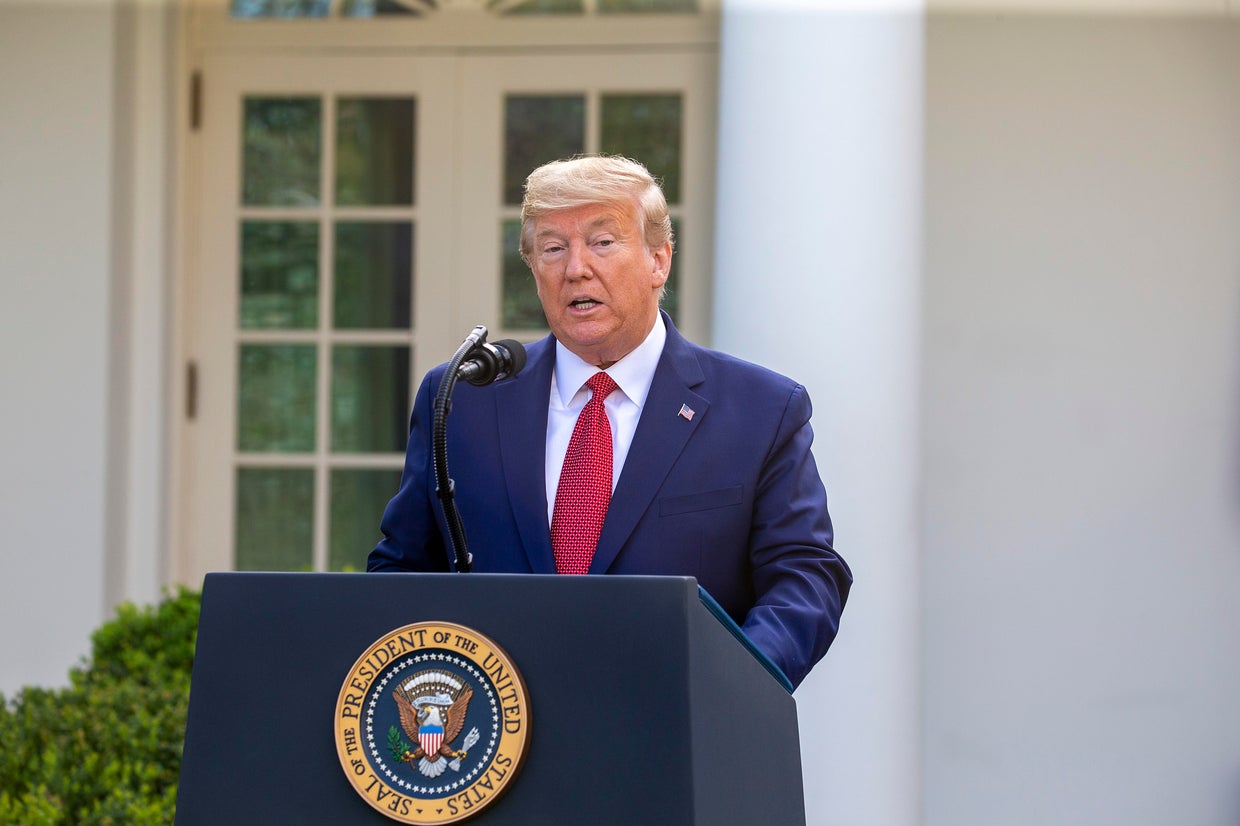 Trump announces social distancing guidelines extended to April 30 CBS